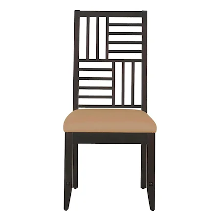 Contemporary Dining Side Chair with Upholstered Seat